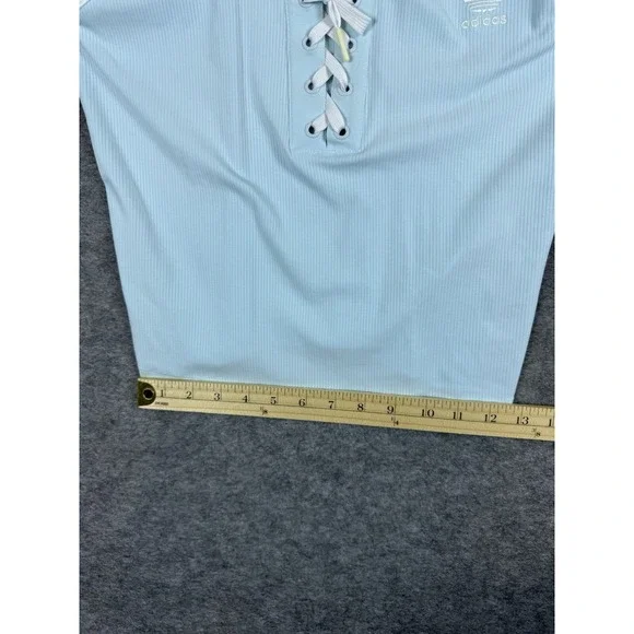 adidas Tank Top Womens Large Blue Always Original Lace-up Laced - Picture 7 of 11